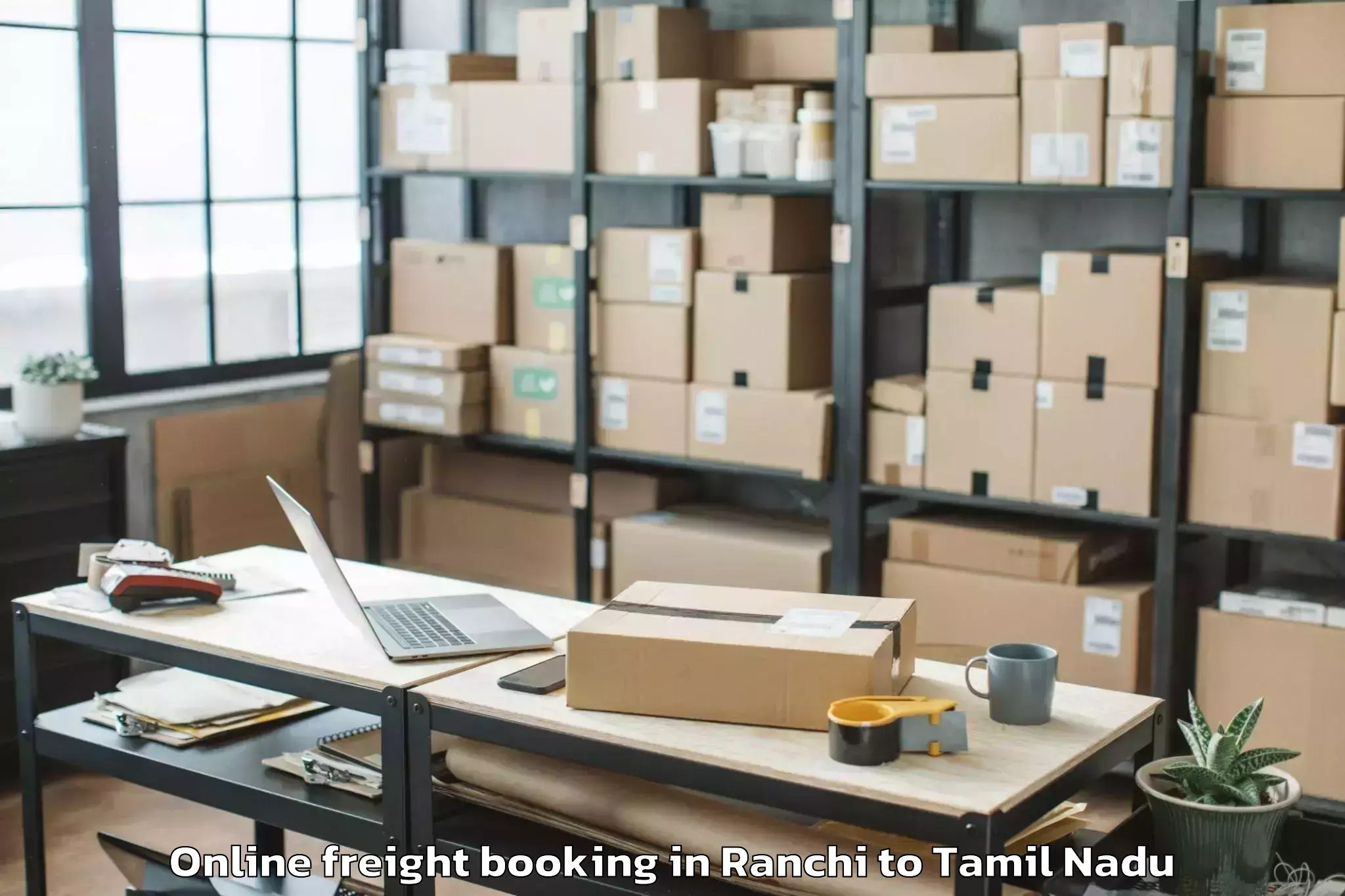 Easy Ranchi to Kottaiyur Online Freight Booking Booking